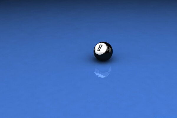 Boule de billard traçant sur le verre