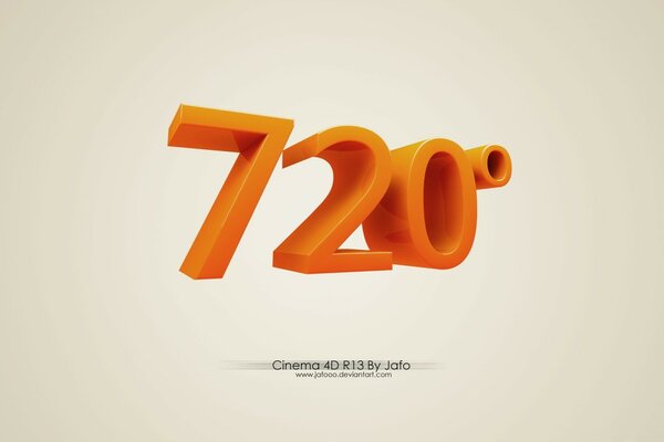 The volumetric sign is seven hundred and twenty degrees. 3 d graphics