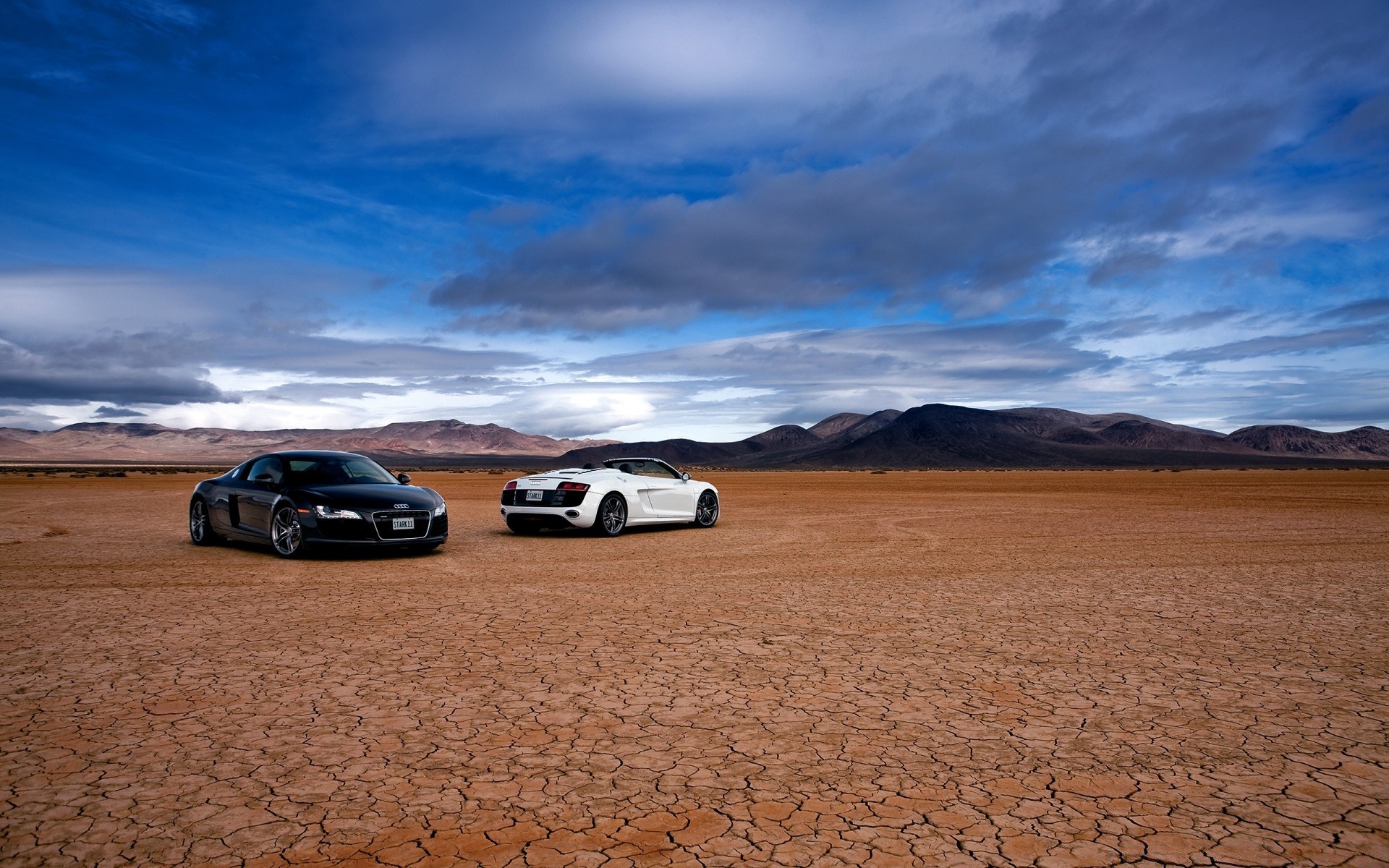 cars landscape desert sunset sky dry travel