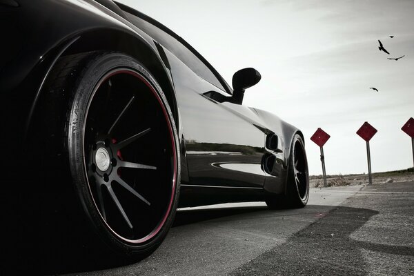 Roues de voiture de course cool