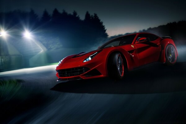 Image d art d une voiture rouge