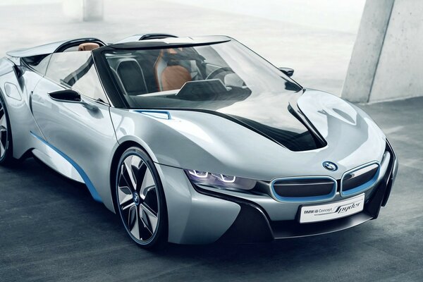 A beautiful BMW sports car without a roof