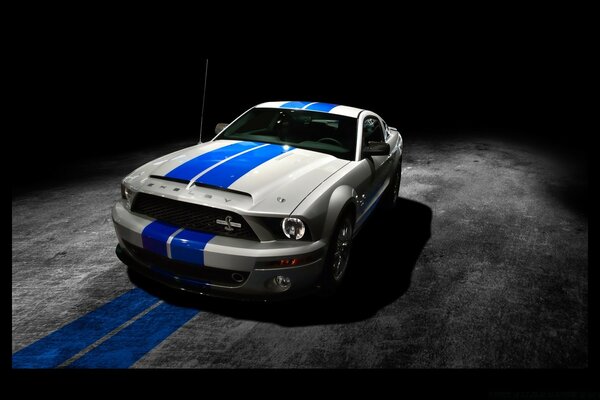 Sports car on a dark background