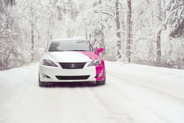 Princesa de invierno en la nieve