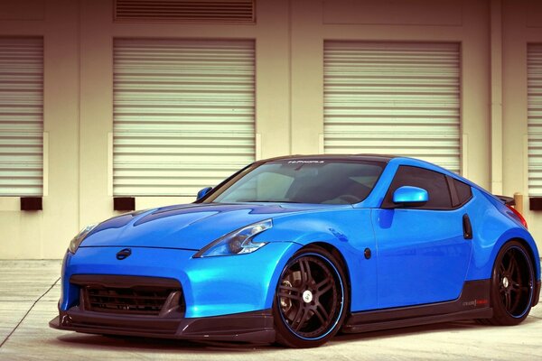 Blue sports car