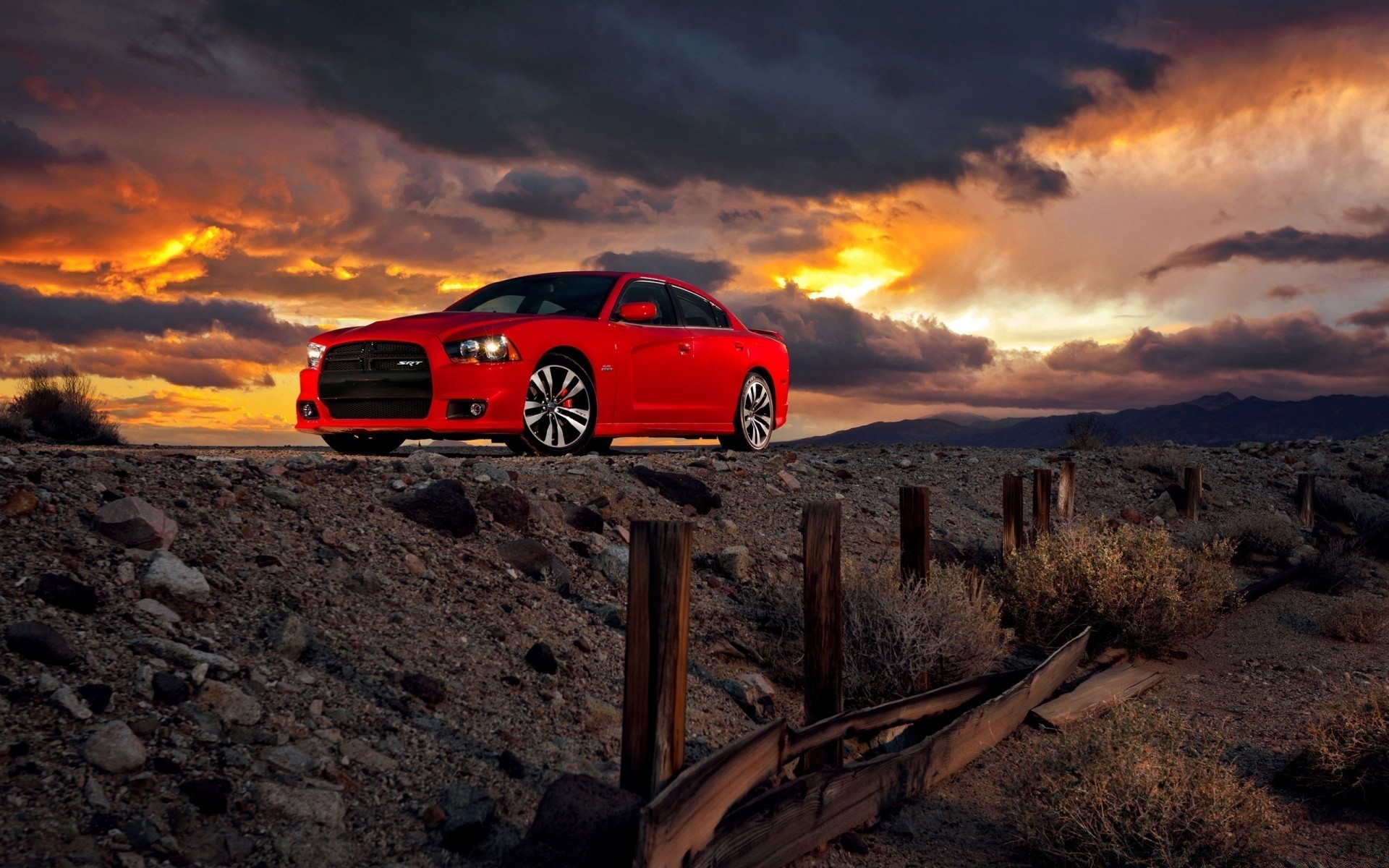 cars sunset desert landscape car sky travel road dawn light sun