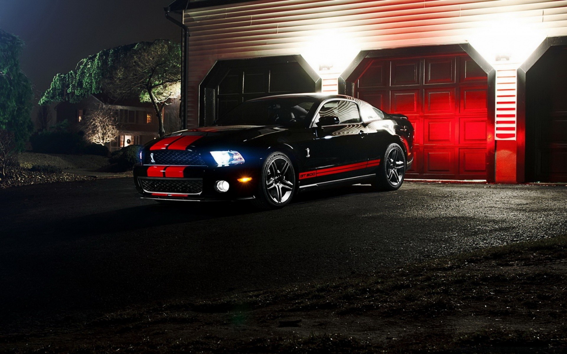 спортивный черный автомобиль Ford Mustang RTR-X sports black car бесплатно