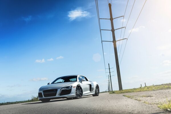 Blue sky and road outdoor car