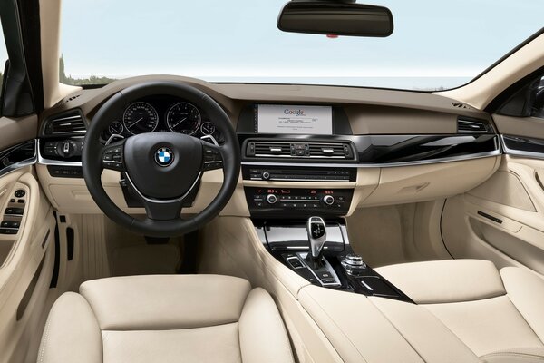 Interior of a light bmw interior