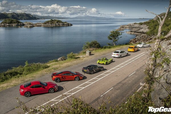 Parking au bord de la Méditerranée