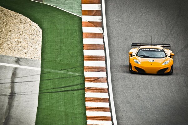 Orange sports car