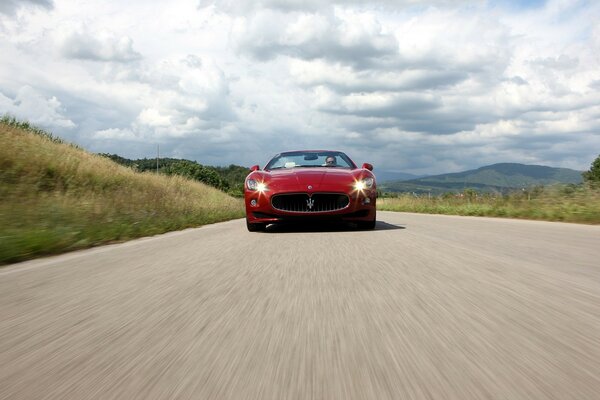 A car at high speed