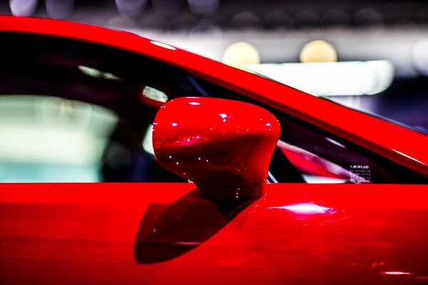 Showing a car in a charming red style