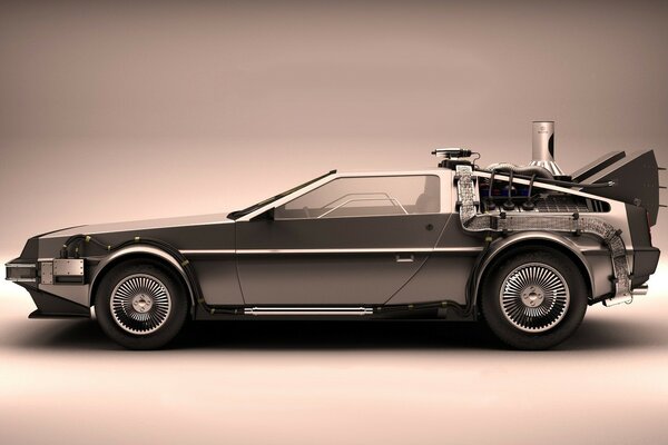 The car from the movie Back to the Future 