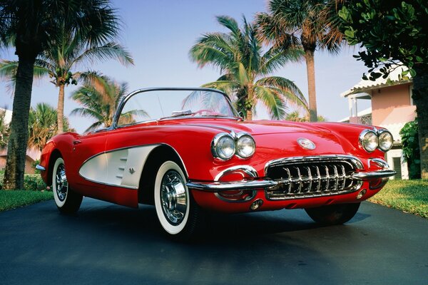 Retro convertible in red