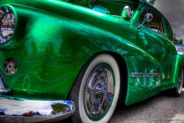 Classic green car