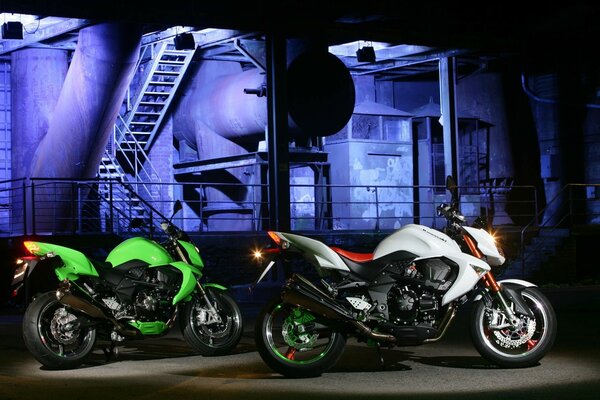 Two beautiful racing motorcycles