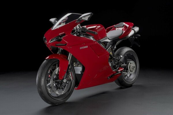 Red Sports Racing Motorcycle