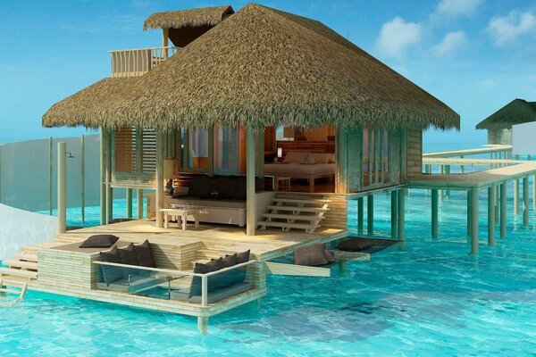 Dom na palach wśród Oceanu. Tropical Resort