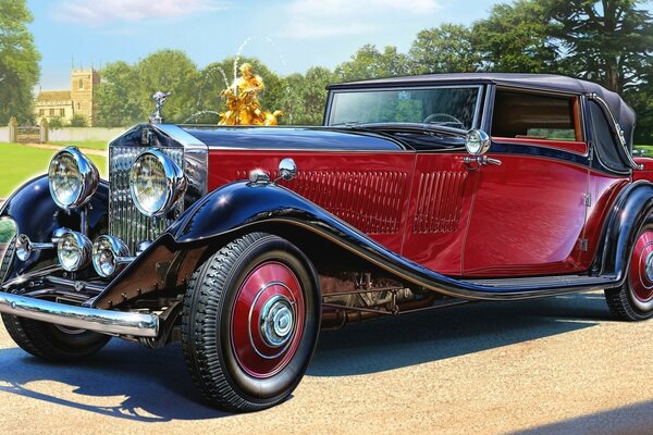 Rote Farbe Retro Auto