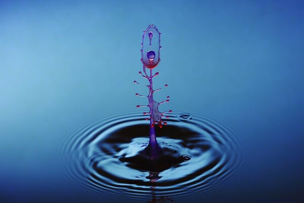 A large drop of water in full screen