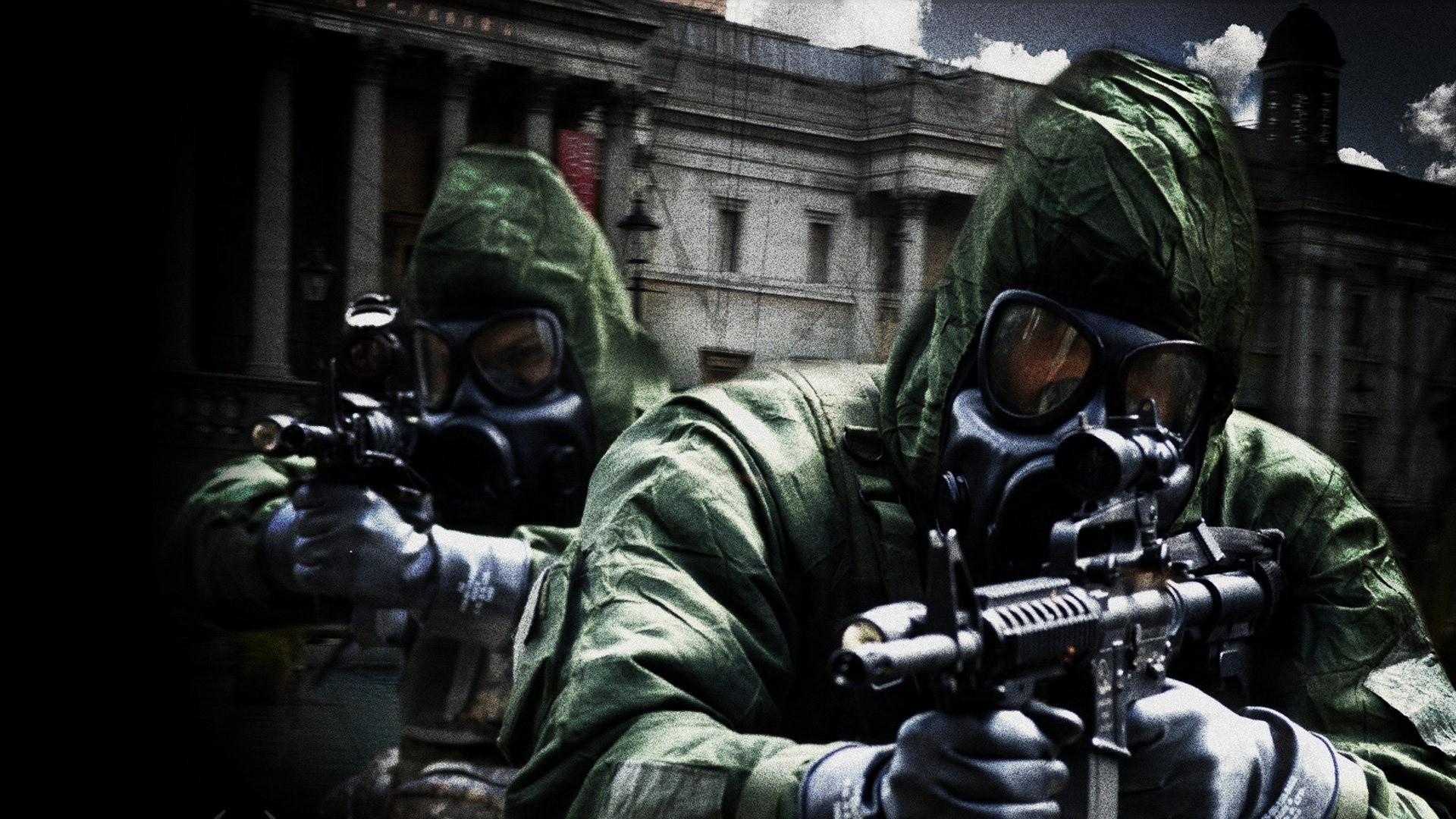 28 weeks later military war battle soldier weapon army police offense gun machine gun mask uniform security rifle force adult vehicle man rebellion