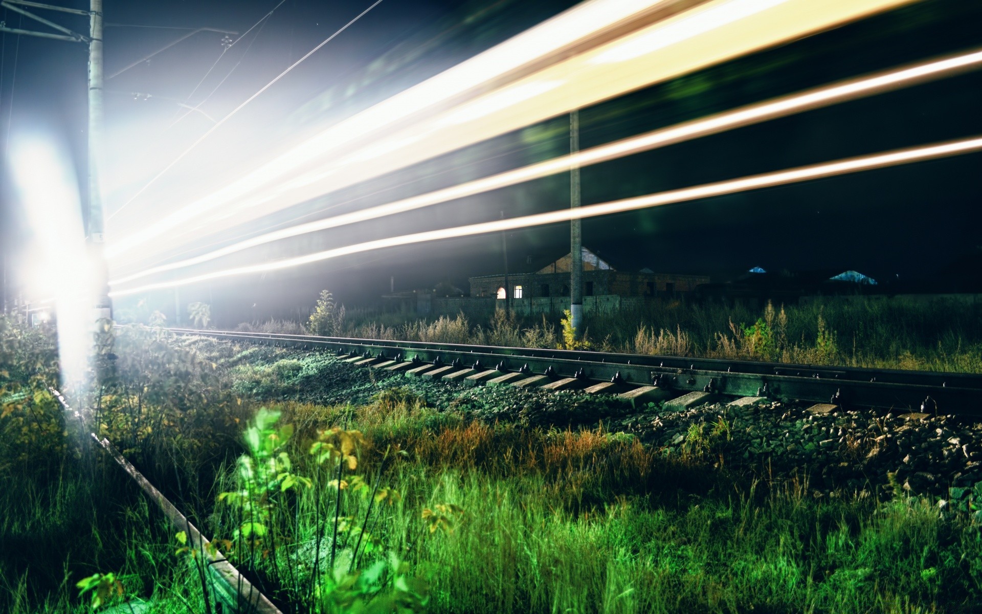 zug reisen natur himmel im freien licht wasser unschärfe landschaft