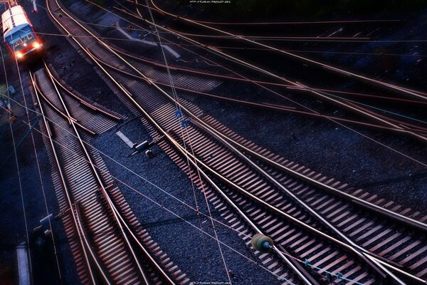 Railway network from above