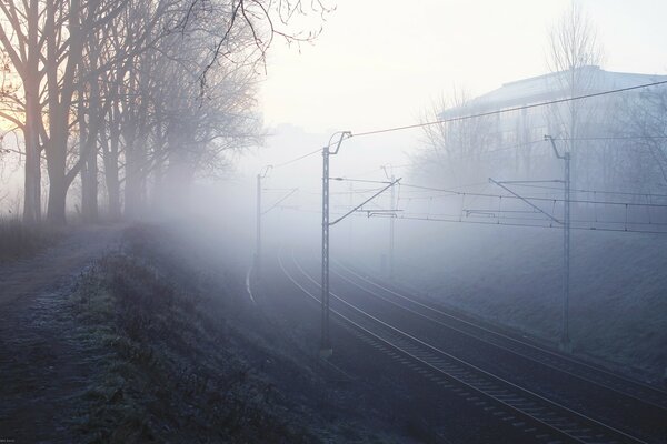 Stumpfer Bahnhof der düsteren Ag