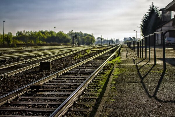 Railway tracks. Travel and travel