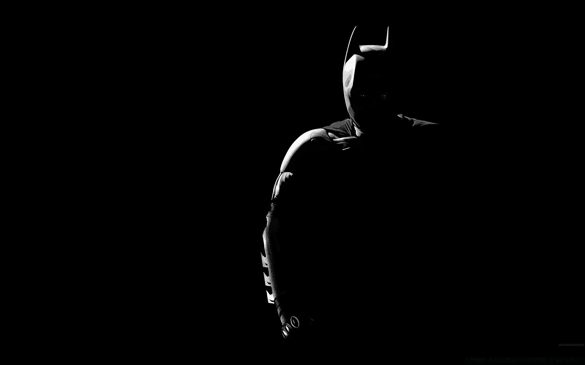 batman monochrome art silhouette mouvement action ombre un