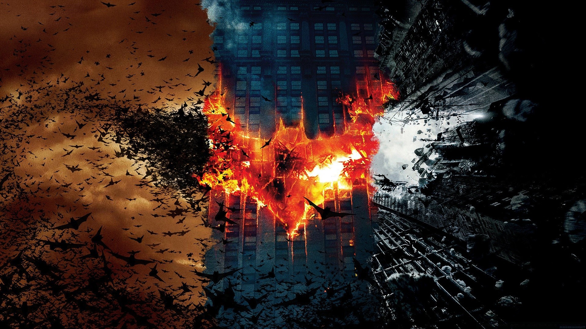 batman flamme fumée résumé sombre