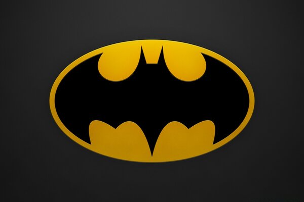 Batman sign on a gray background