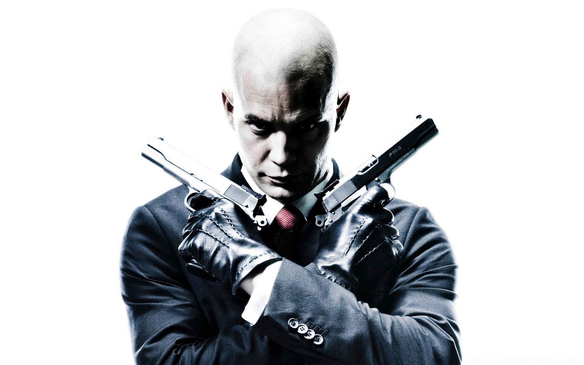 hitman gun man weapon one adult portrait