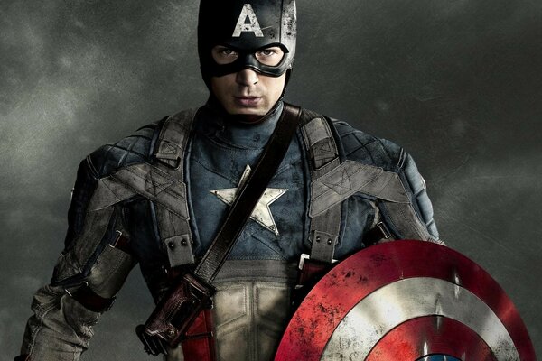 The first Avenger with a shield in his hand