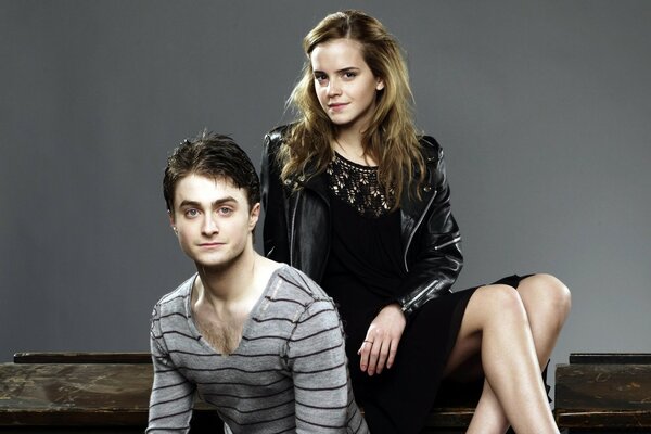 Harry Potter y Hermione se sientan guapos