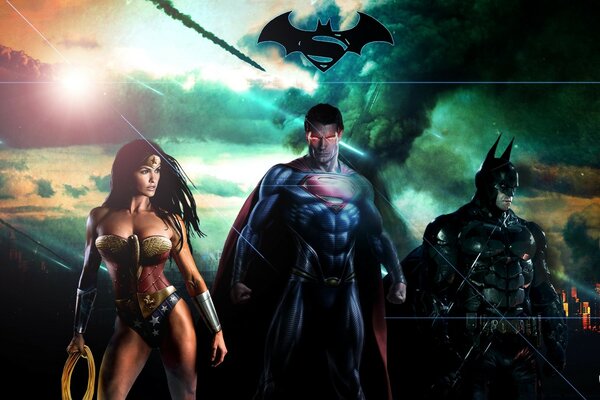 Super Woman, Batman and superman screensaver