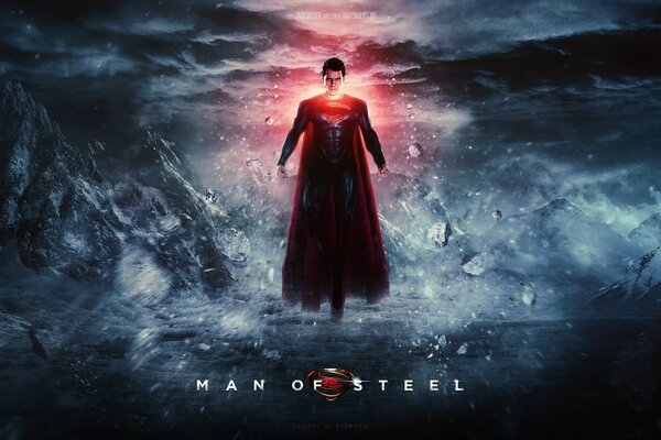 Man of steel wallpaper blue by visuasys