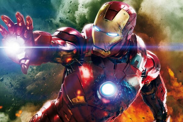 Iron man. Mask. War