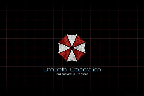 Ilustración minimalista de Umbrella Corporation