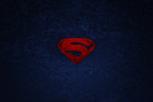 Czerwony emblemat superbohatera Superman 