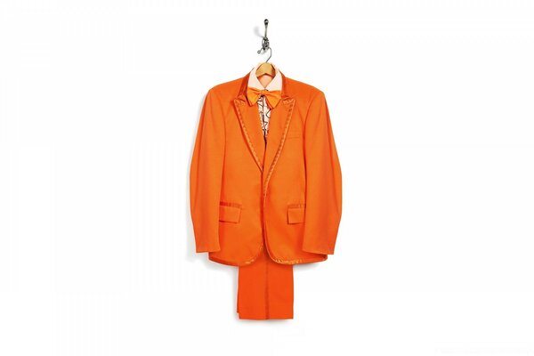 Bright suit for men orange