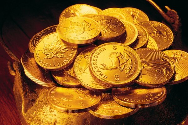 Gold. Money. Coins. Finance