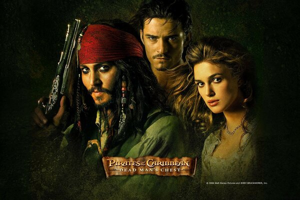 The main characters of the film Pirates of the Caribbean