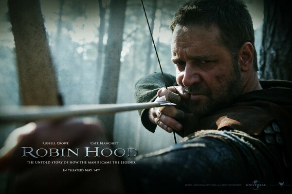 Robin Hood atira com um arco