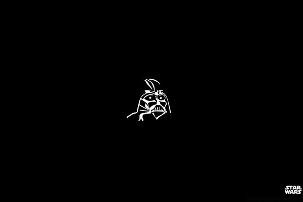 Drawing on a black background star Wars