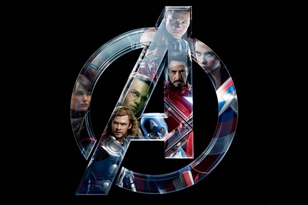 The letter A in the Marvel Avengers image