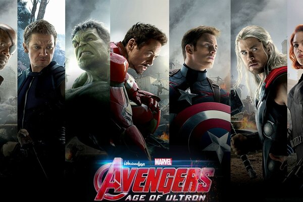 Photo portraits of all the Avengers