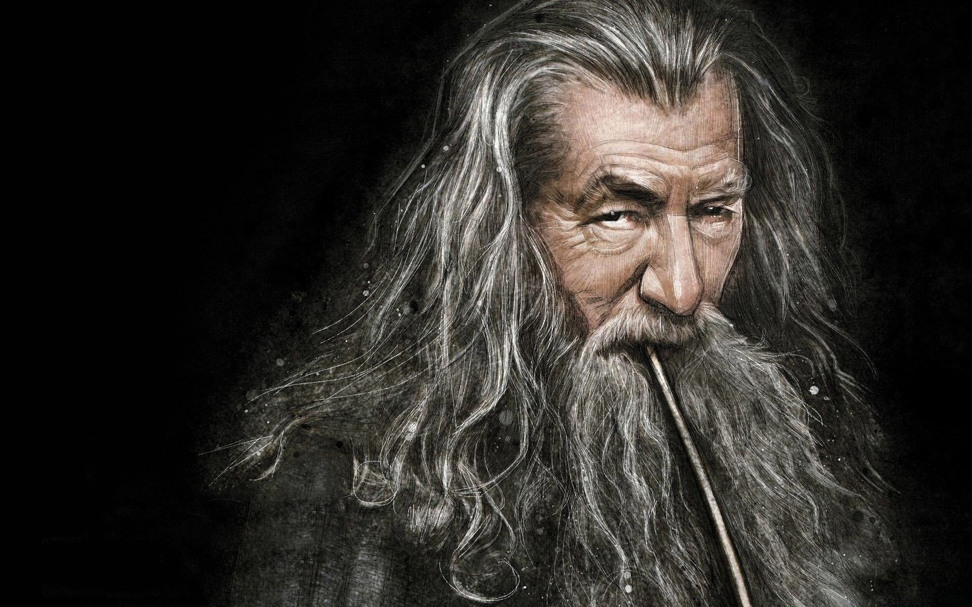 le hobbit portrait seul adulte homme art