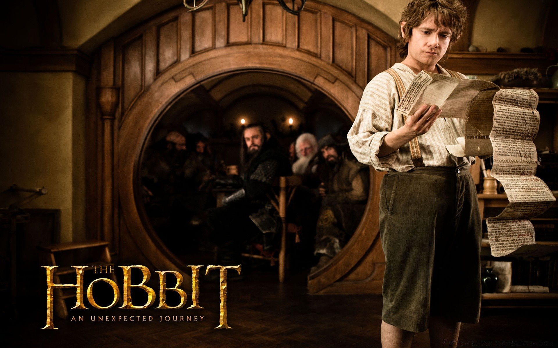 hobbit indoor adulto donna uomo da solo sedersi